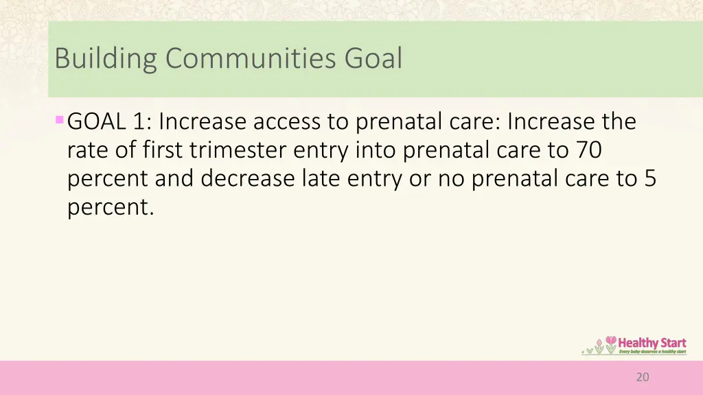 building communities goal