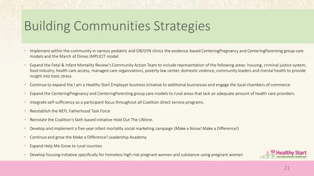 building communities strategies