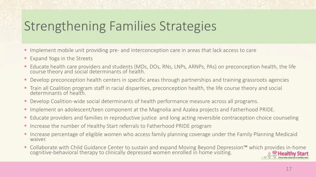 strengthening families strategies