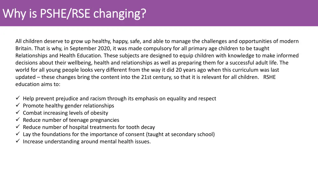 why is pshe rse changing why is pshe rse changing