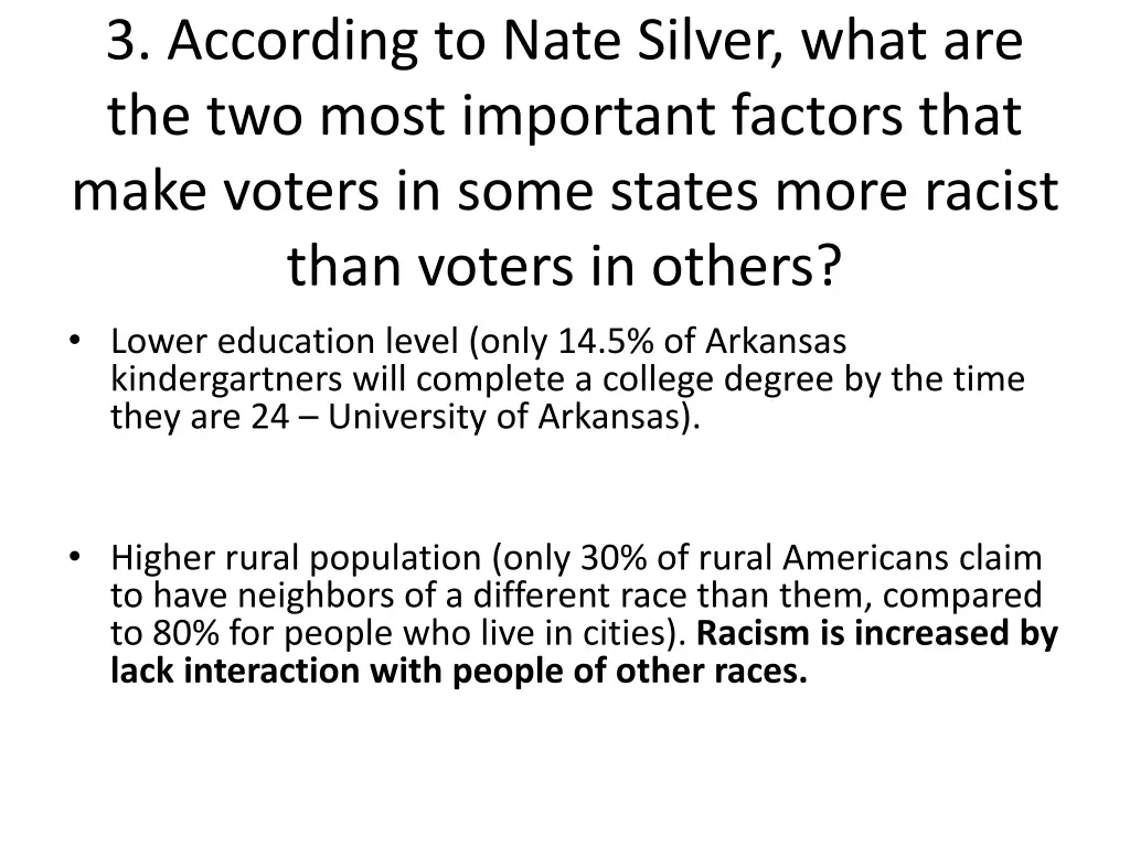 3 according to nate silver what are the two most