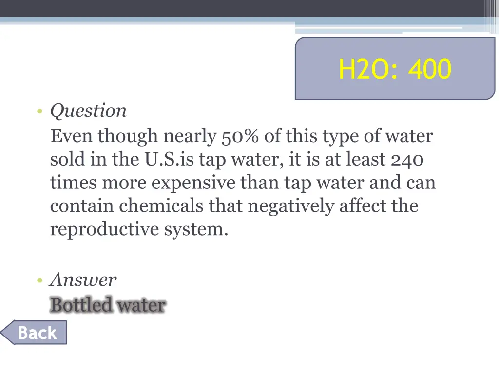 h2o 400