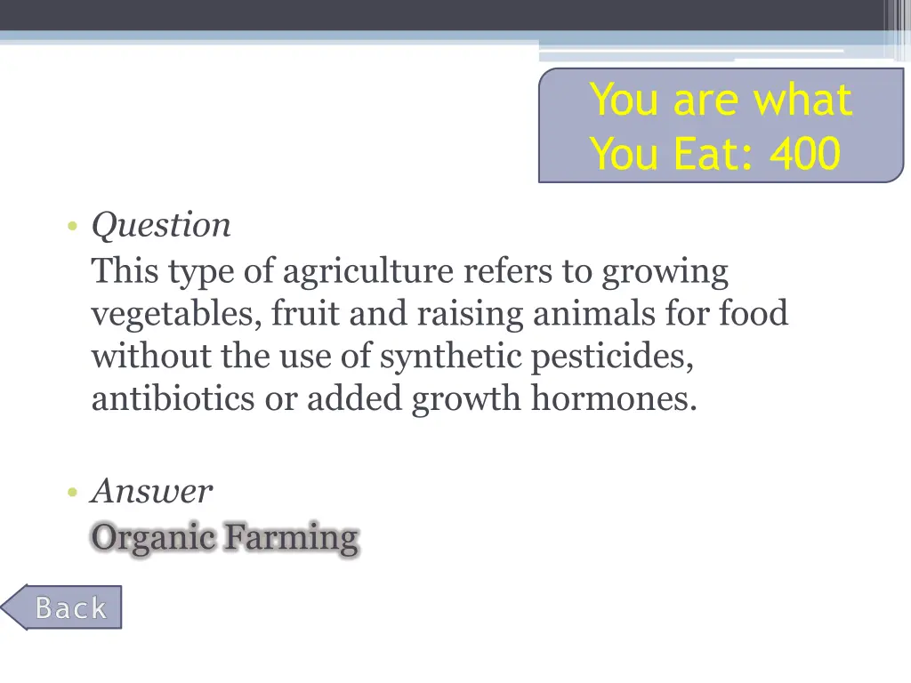 you are what you eat 400
