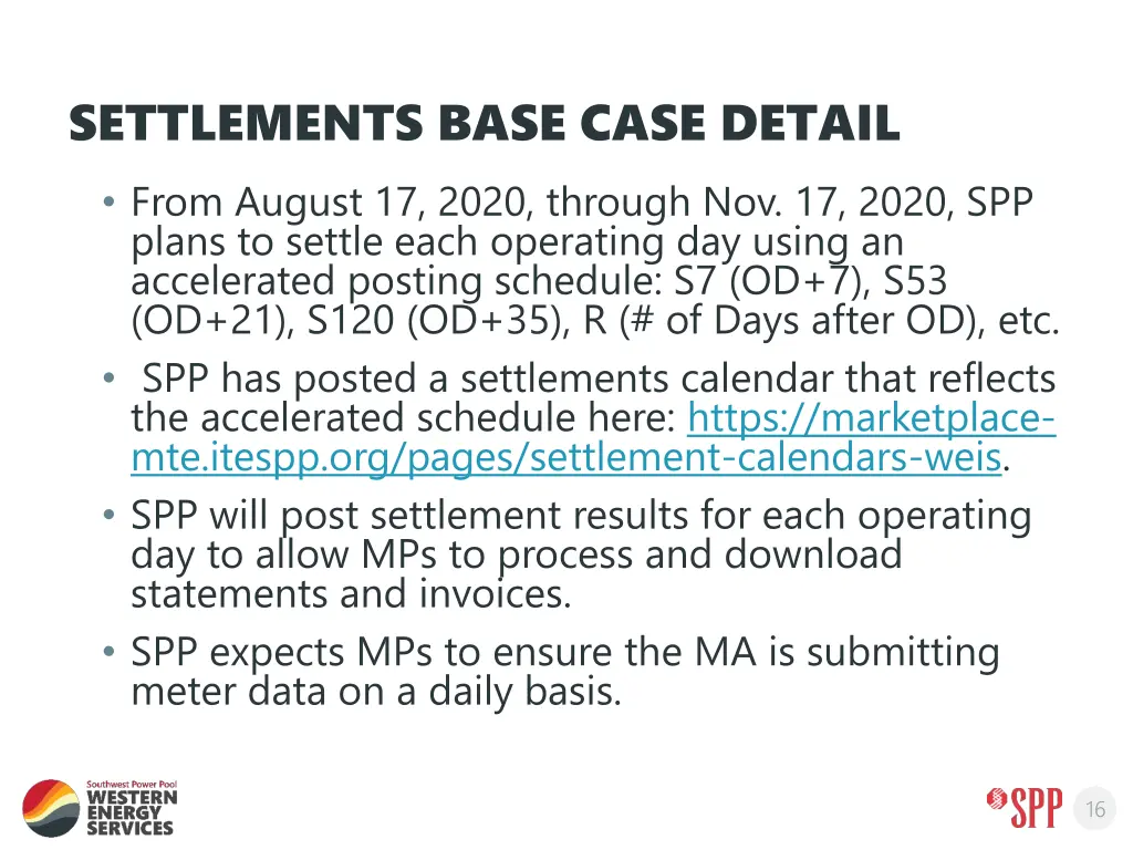 settlements base case detail from august 17 2020