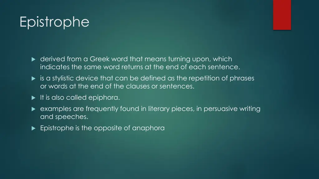 epistrophe
