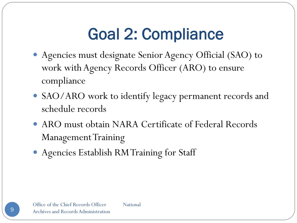 goal 2 compliance goal 2 compliance