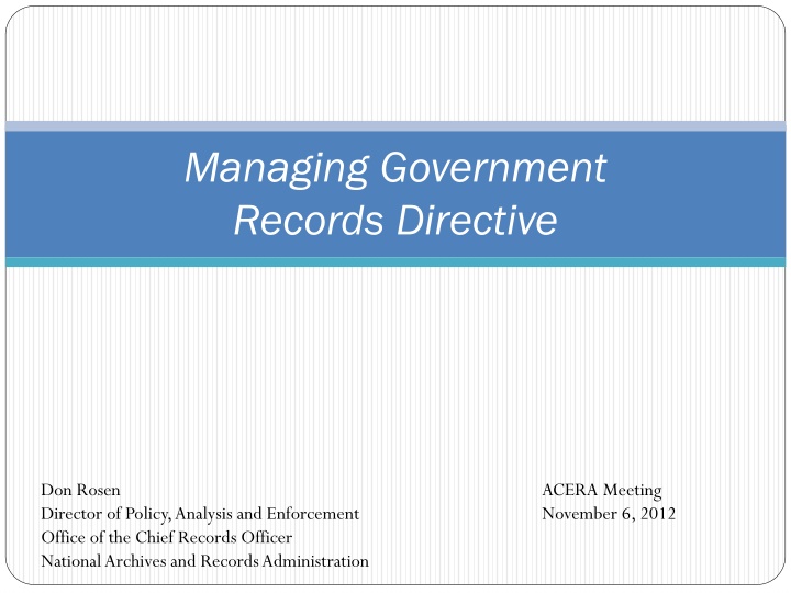 managing government records directive