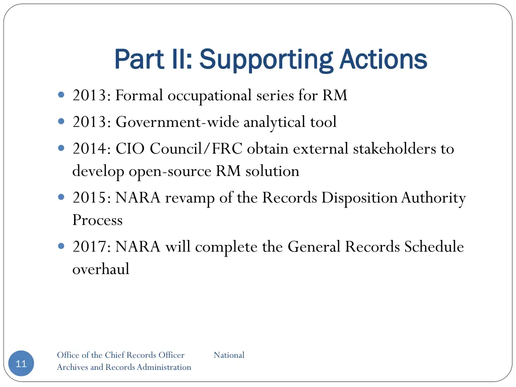 part ii supporting actions part ii supporting 1
