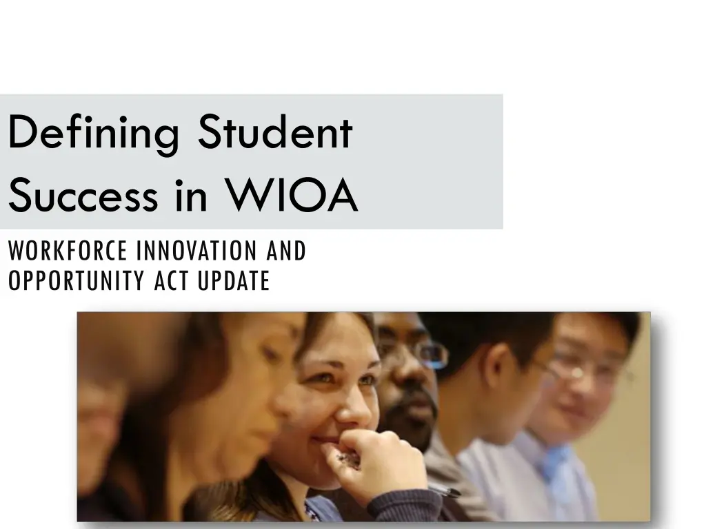 defining student success in wioa 1