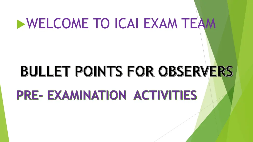 welcome to icai exam team