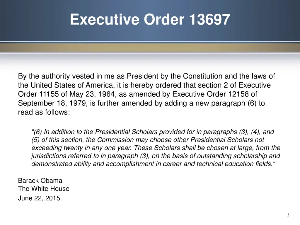 executive order 13697