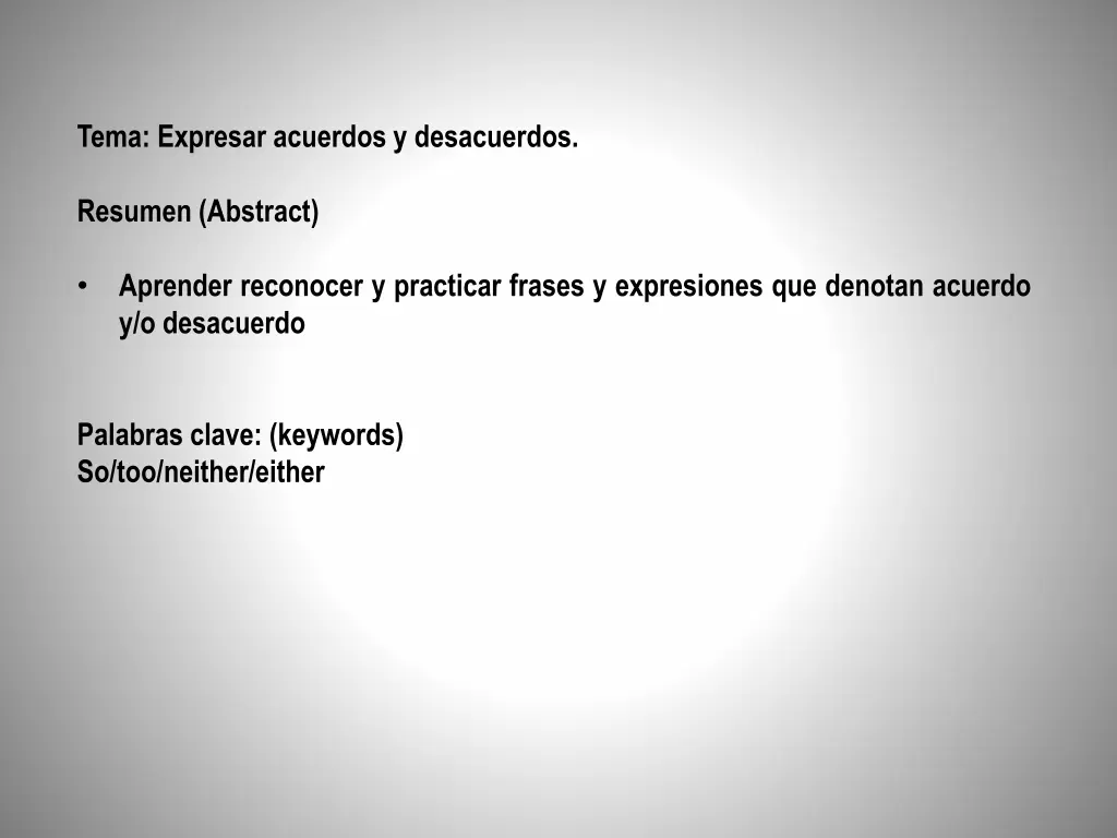 tema expresar acuerdos y desacuerdos