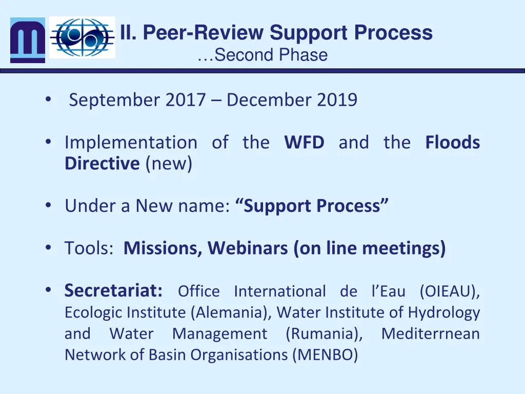 ii peer review support process second phase