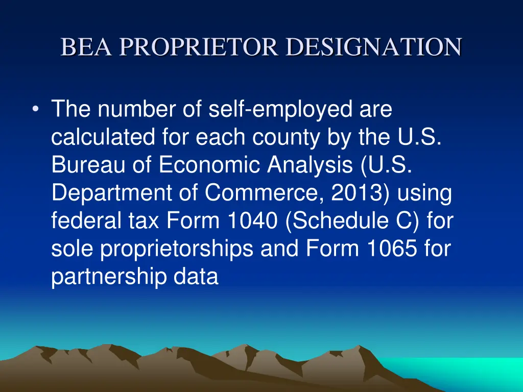 bea proprietor designation