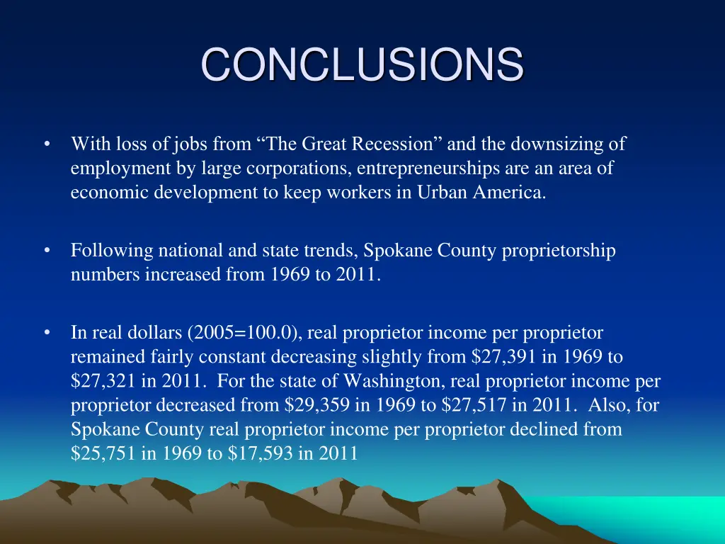 conclusions