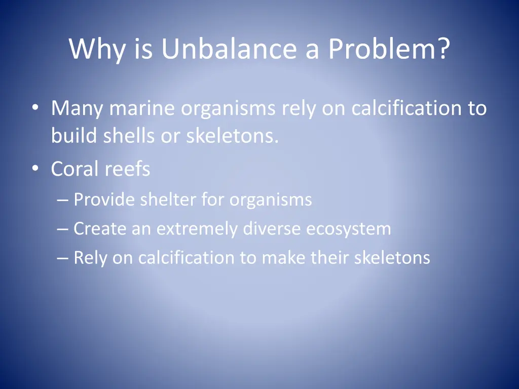 why is unbalance a problem 2