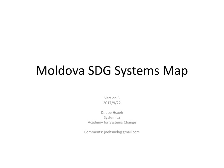 moldova sdg systems map