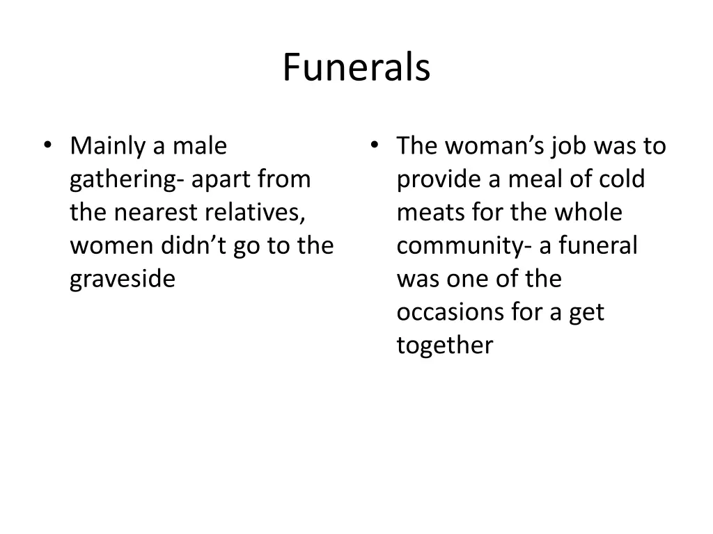 funerals