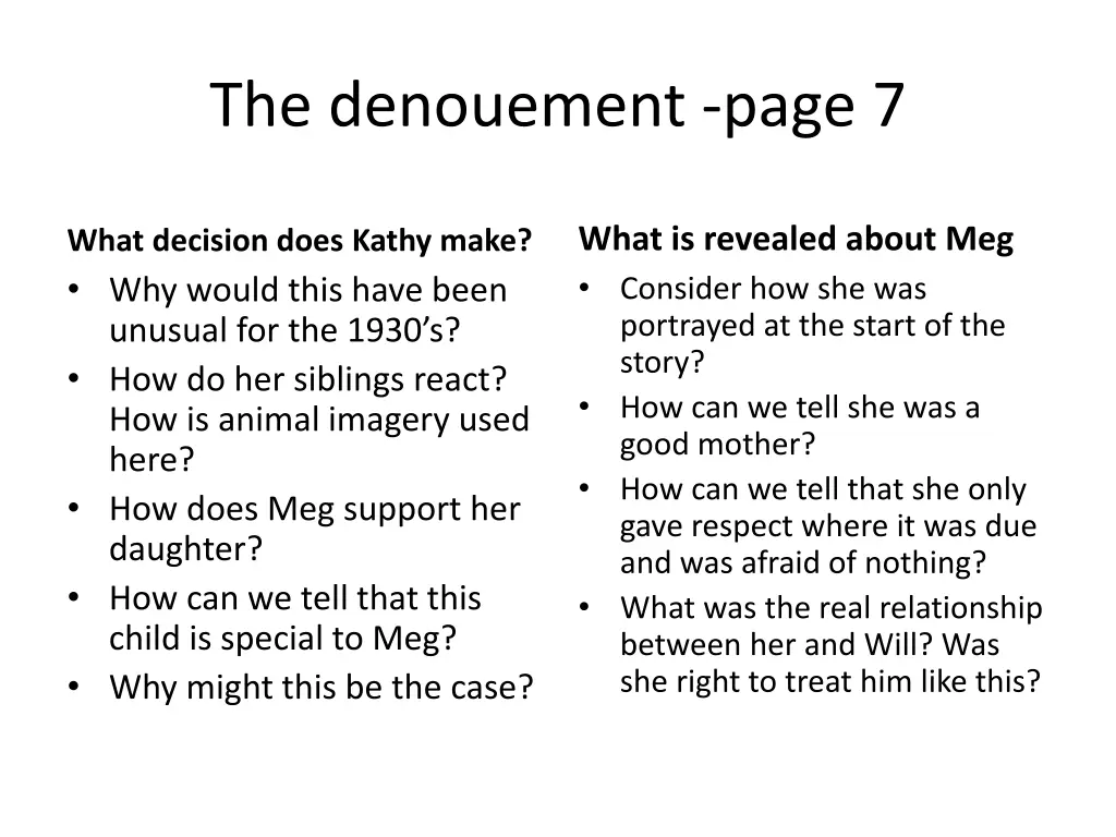 the denouement page 7