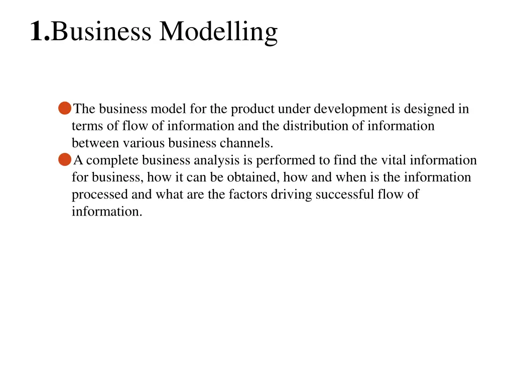 1 business modelling