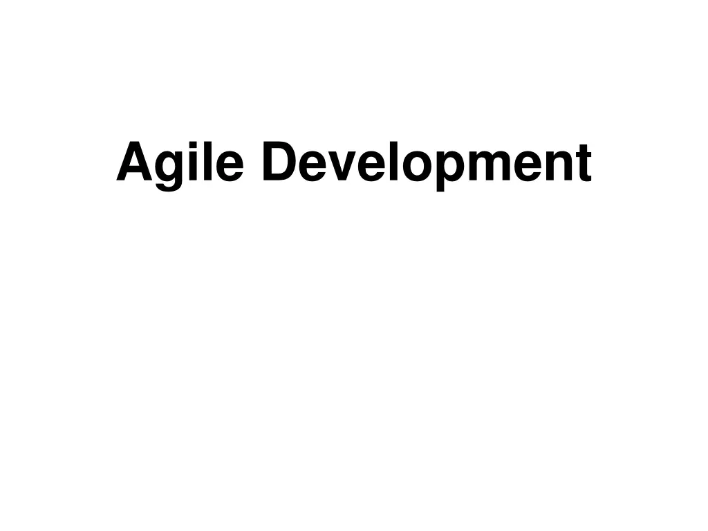 agile development