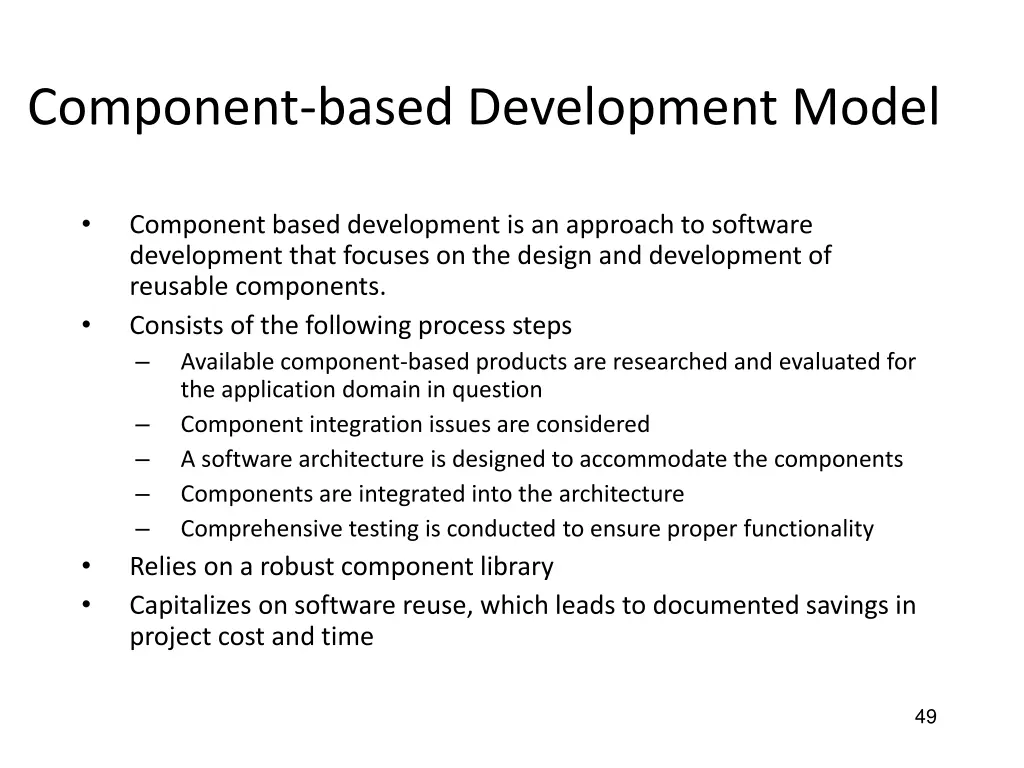 component based development model
