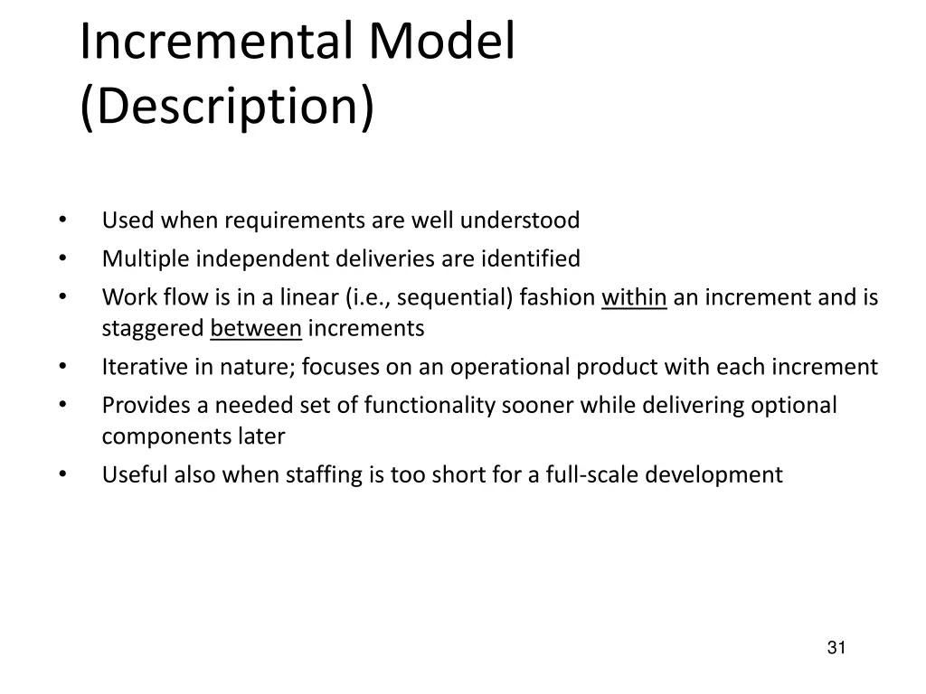 incremental model description