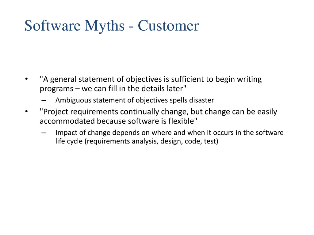 software myths customer