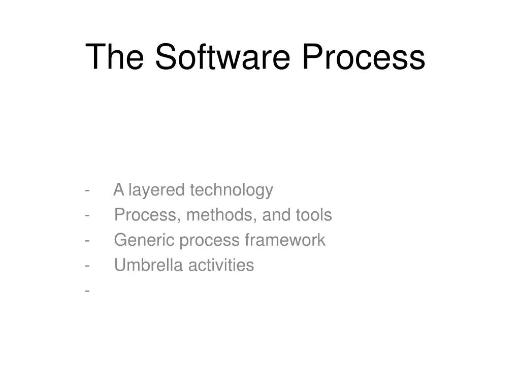 the software process