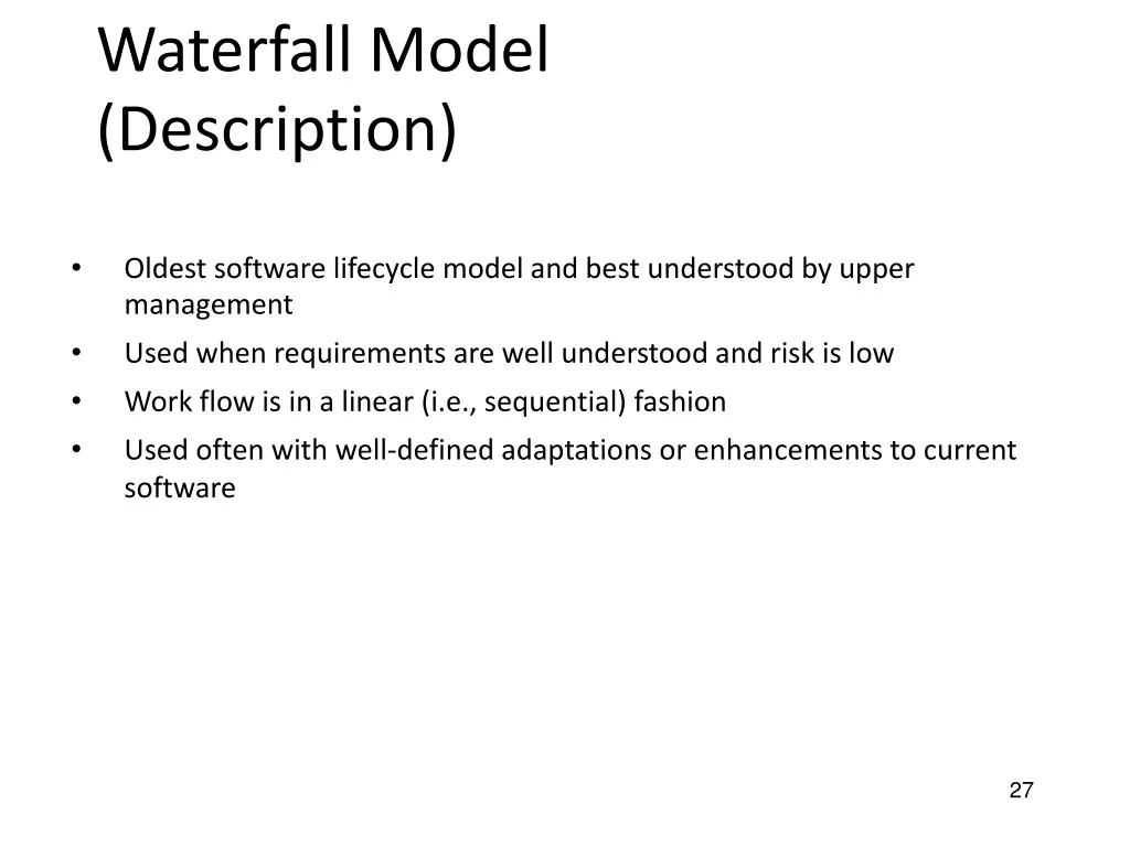 waterfall model description