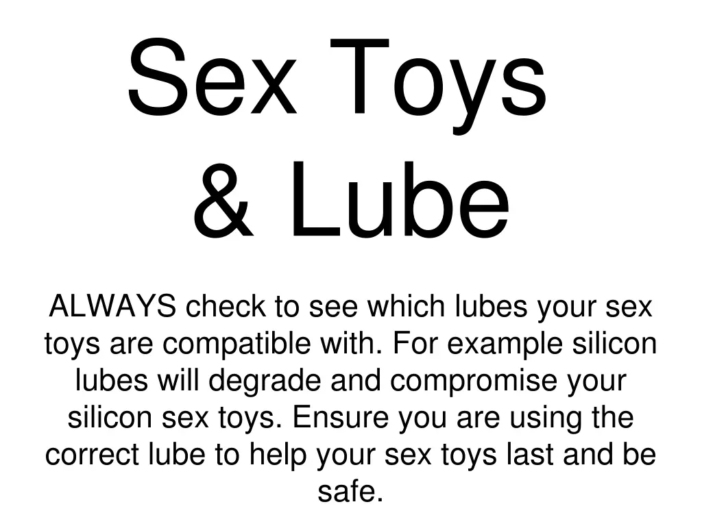 sex toys lube