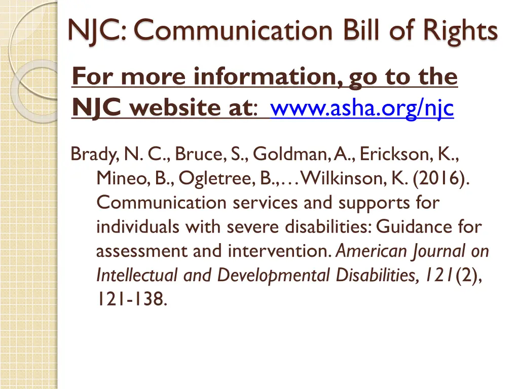 njc communication bill of rights