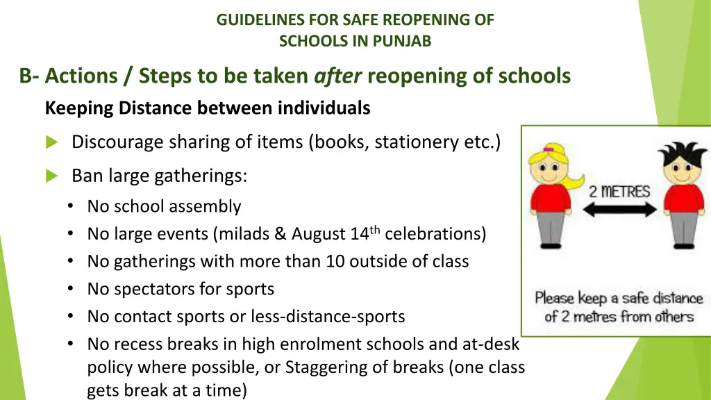 guidelines for safe reopening of schools in punjab 15