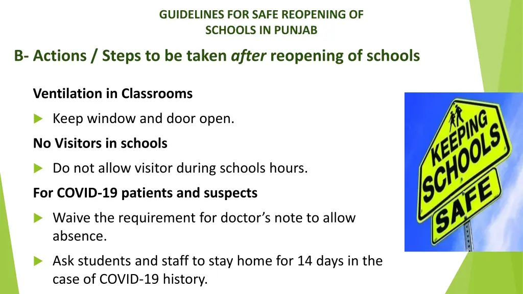 guidelines for safe reopening of schools in punjab 18