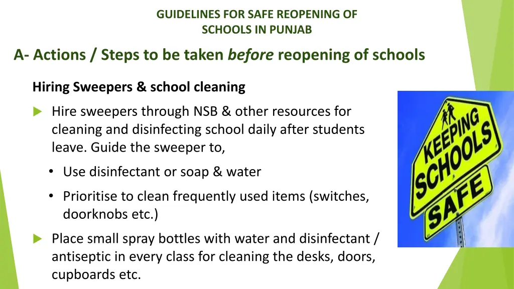 guidelines for safe reopening of schools in punjab 8