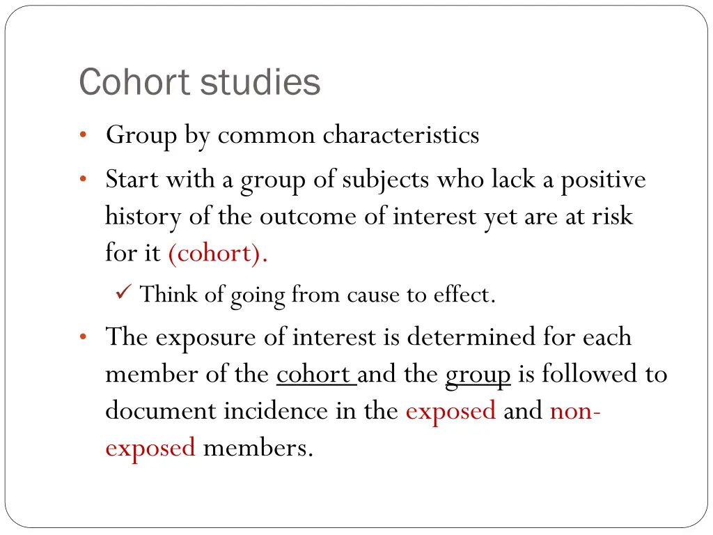 cohort studies