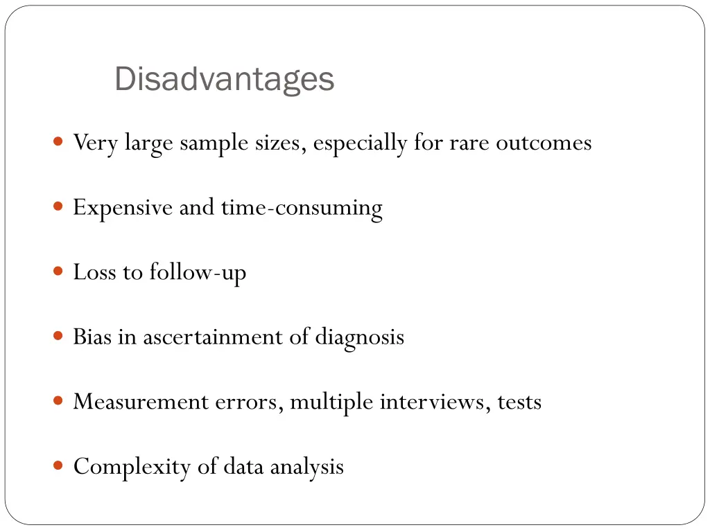 disadvantages