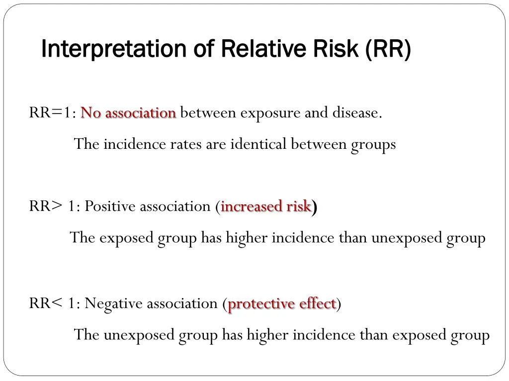 interpretation of relative risk rr interpretation