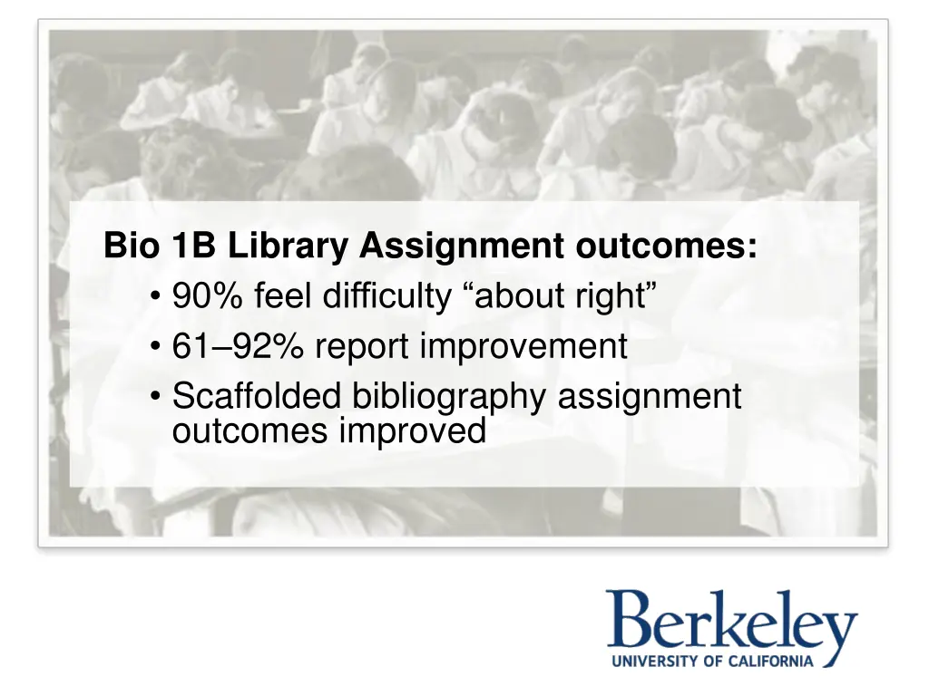 bio 1b library assignment outcomes 90 feel