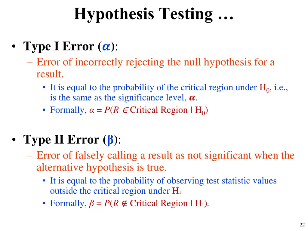 hypothesis testing