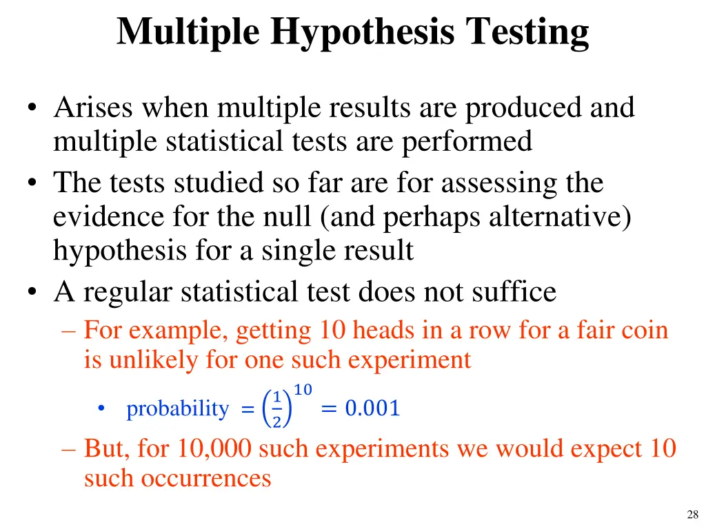 multiple hypothesis testing