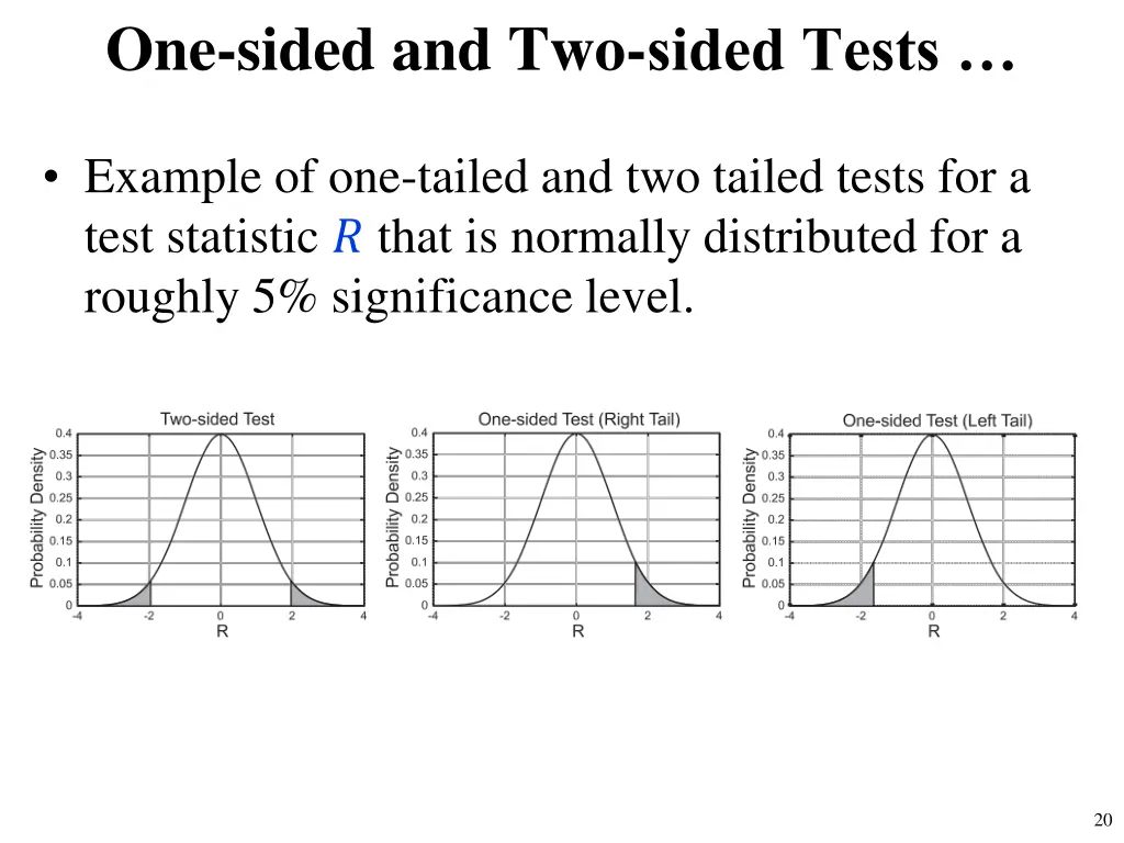 one sided and two sided tests 1