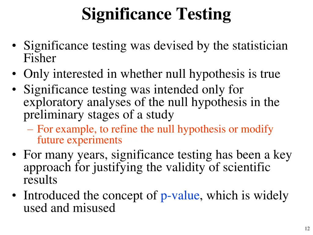 significance testing