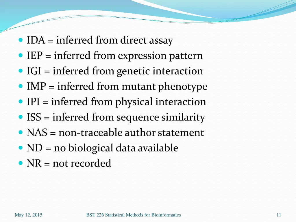 ida inferred from direct assay iep inferred from