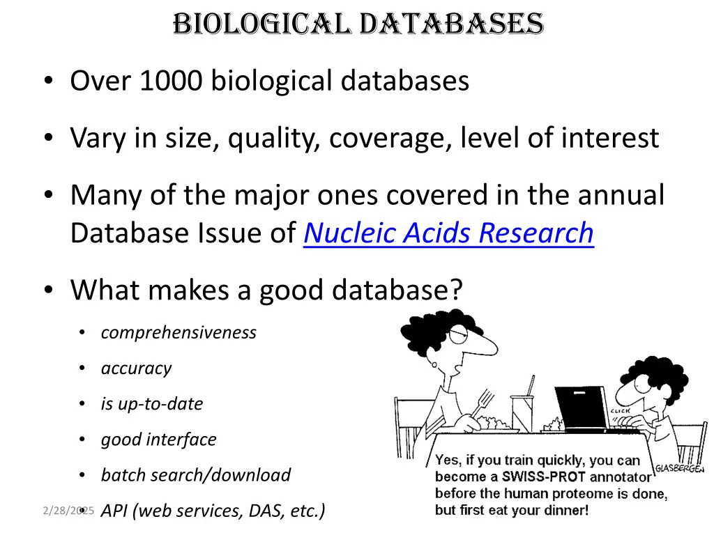 biological databases