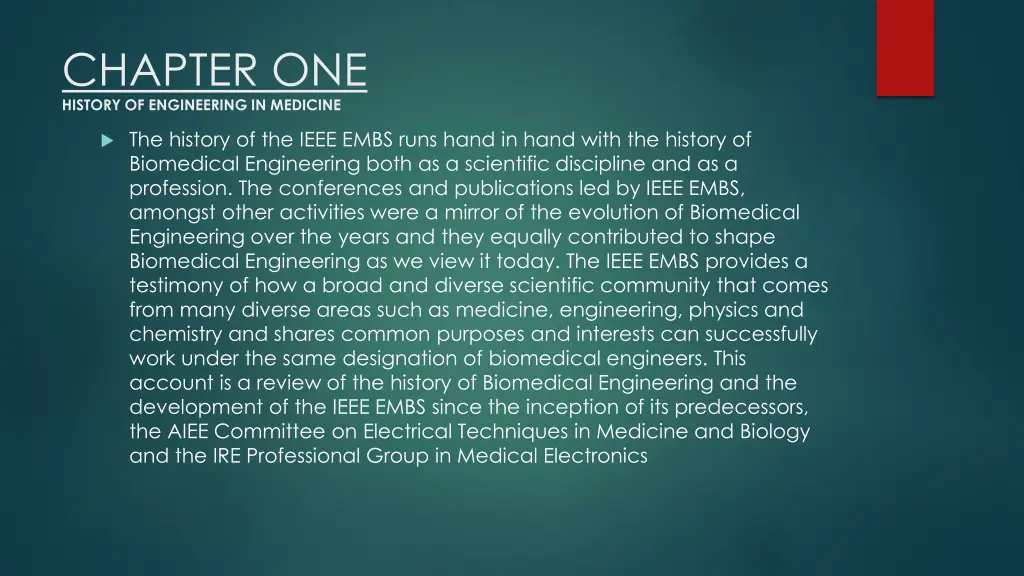 chapter one history of engineering in medicine