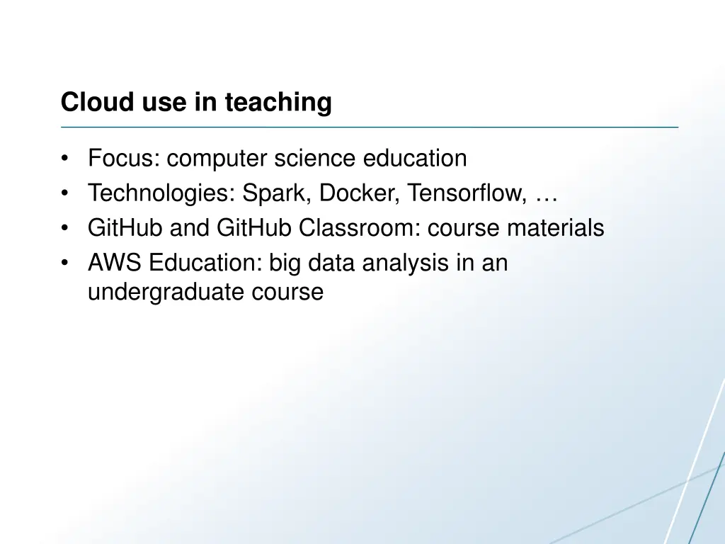 cloud use in teaching