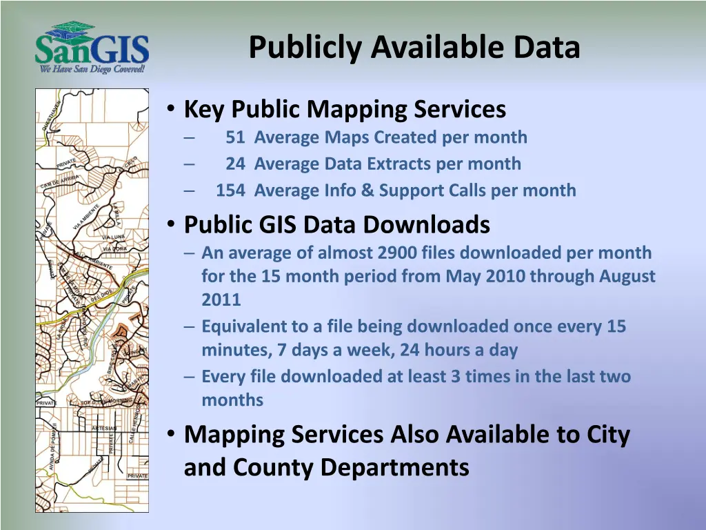 publicly available data