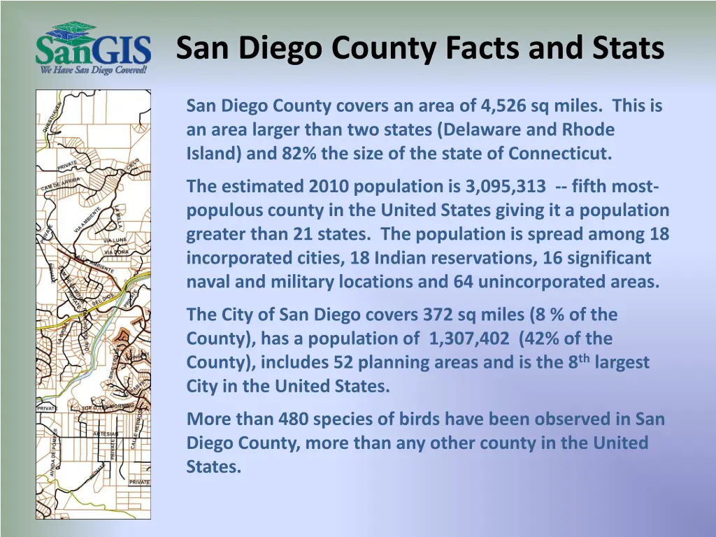san diego county facts and stats