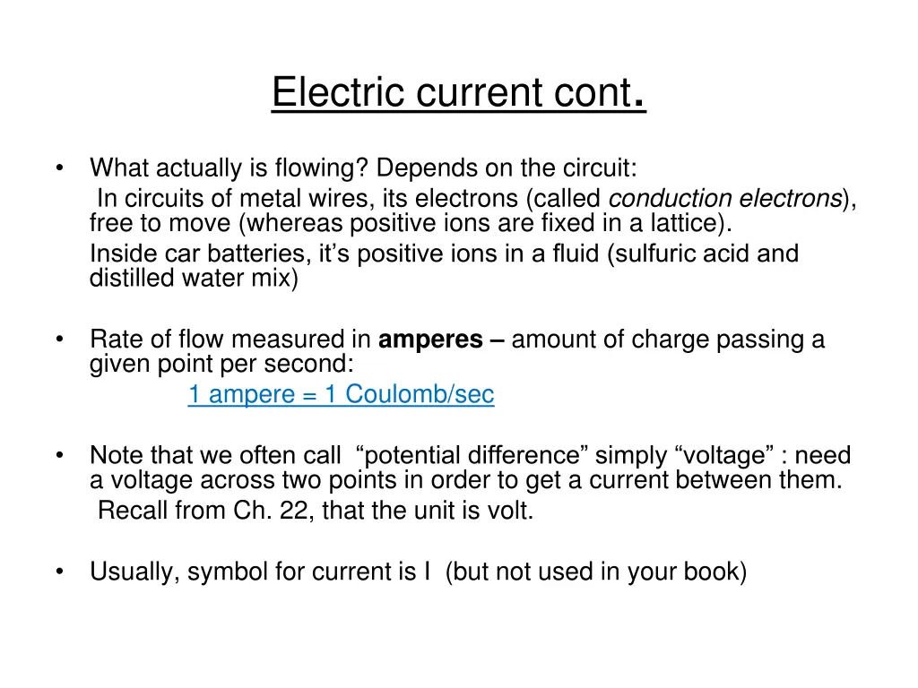 electric current cont